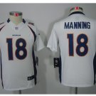 Youth Broncos #18 Peyton Manning Football jersey white