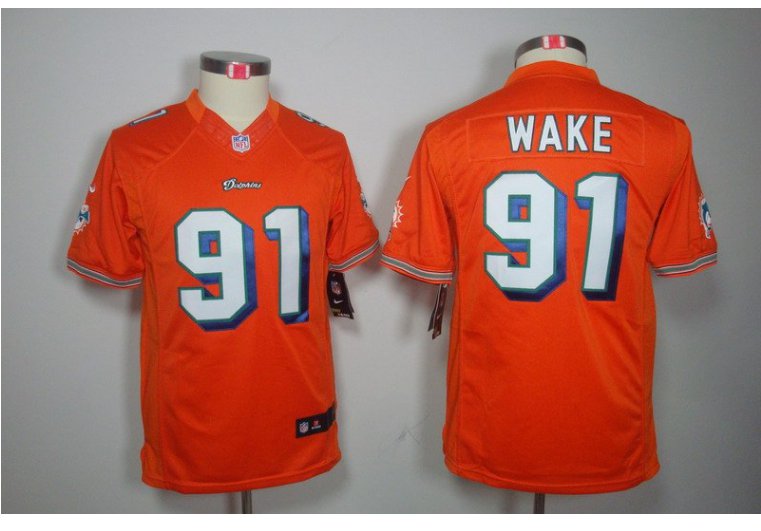 Youth Cameron Wake #91 Miami Dolphins Jersey Stitched