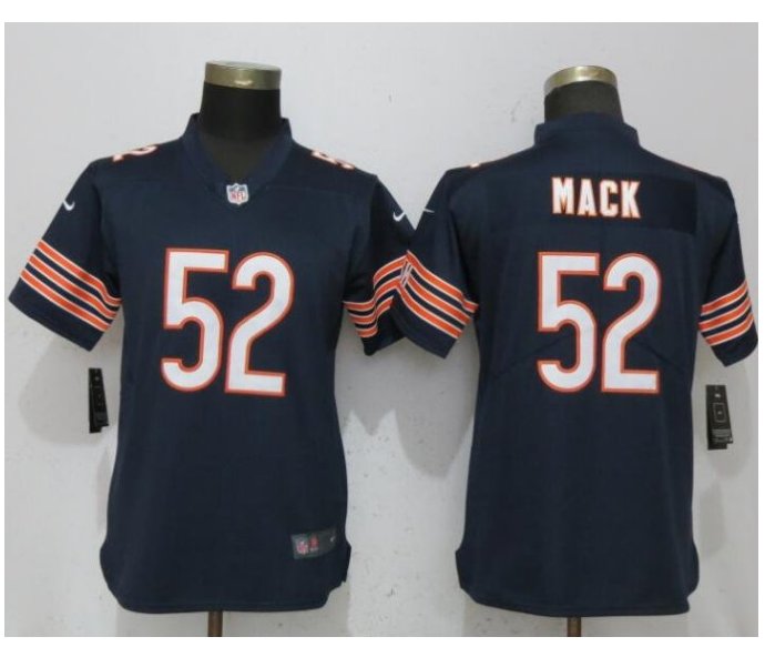 Women's Khalil Mack chicago bears jersey navy blue