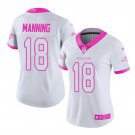 Women's Broncos #18 Peyton Manning white fashion Jersey