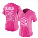 women's New York Giants #26 Saquon Barkley Pink fashion jersey