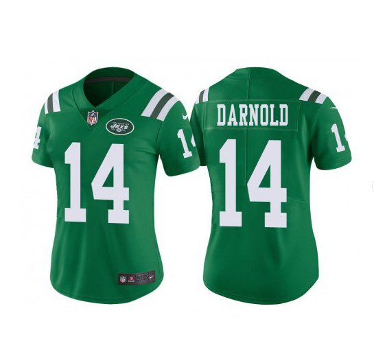 Women's Jets #14 Sam Darnold green jersey color rush jerseys