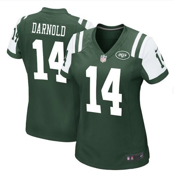 Women's Jets #14 Sam Darnold stitched jersey green