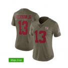 Women's Giants #13 Odell Beckham Jr salute to service jersey olive