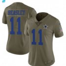 Women's Cowboys 11 Cole Beasley salute to service jersey olive