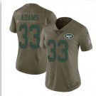 Women's Jets 33 Jammal Adams salute to service jersey olive
