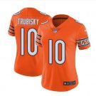 Women's Chicago Bears #10 Mitchell Trubisky Orange Alternate Game Jersey