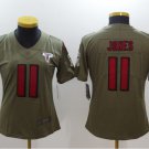 Women's Atlanta Falcons #11 Julio Jones salute to service jersey green