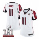 Women's Atlanta Falcons #11 Julio Jones super bowl jersey white