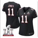 Women's Atlanta Falcons #11 Julio Jones game football jersey black