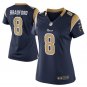 Women's St. Louis Rams #8 Sam Bradford Navy Blue Limited football Jersey