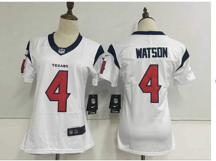 Women's Houston Texans #4 Deshaun Watson limited jersey navy white
