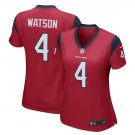 Women's Houston Texans #4 Deshaun Watson game jersey navy red