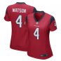 Women's Houston Texans #4 Deshaun Watson game jersey navy red