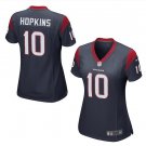 Women's Houston Texans #10 DeAndre Hopkins game jersey navy blue
