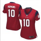 Women's Houston Texans #10 DeAndre Hopkins game Football jersey red
