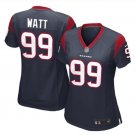 Women's Houston Texans #99 JJ Watt Navy Blue Game football Jersey