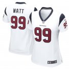 Women's Houston Texans #99 JJ Watt White Game football Jersey