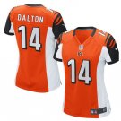 Women's Cincinnati Bengals #14 Andy Dalton Orange Game football Jersey