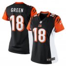 Women's Bengals #18 Aj Green mens game Football jersey black