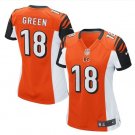 Women's Bengals #18 Aj Green mens game Football jersey orange