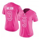 Women's Seattle Seahawks #3 Russell Wilson pink fashion jersey