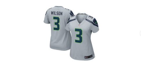 Women's Seattle Seahawks #3 Russell Wilson College Gray Game football Jersey