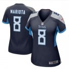 Women's Tennessee Titans #8 Marcus Mariota Navy New 2018 Game Jersey