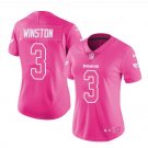Women's Buccaneers #3 Jameis Winston pink fashion jersey