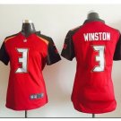 Women's Buccaneers #3 Jameis Winston game jersey red