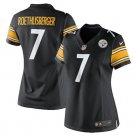 Women Pittsburge Steelers #7 Roethlisberger jersey black