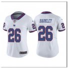 women's New York Giants #26 Saquon Barkley color rush jersey white