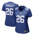 Women's New York Giants #26 Saquon Barkley Royal 2018 Draft Pick Game Jersey