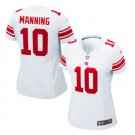 Women's New York Giants #10 Eli Manning White Game football Jersey