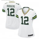 Women's Green Bay Packers #12 Aaron Rodgers White Limited football Jersey