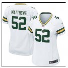 Women's Green Bay Packers #52 Clay Matthews white Football jersey