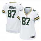 Women's Green Bay Packers #87 Jordy Nelson white Limited football Jersey