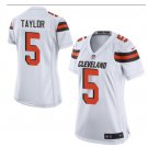 Women's Cleveland Browns #5 Tyrod Taylor football jersey white