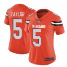 Women's Cleveland Browns #5 Tyrod Taylor football jersey orange