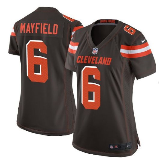 Women's Cleveland Browns 6 Baker Mayfield Jersey brown