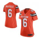 Women's Cleveland Browns 6 Baker Mayfield Jersey orange