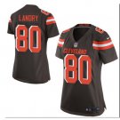 Women's Cleveland Browns #80 Jarvis Landry game jersey brown