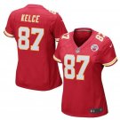 Women's Kansas City Chiefs #87 Travis Kelce Red Game football Jersey