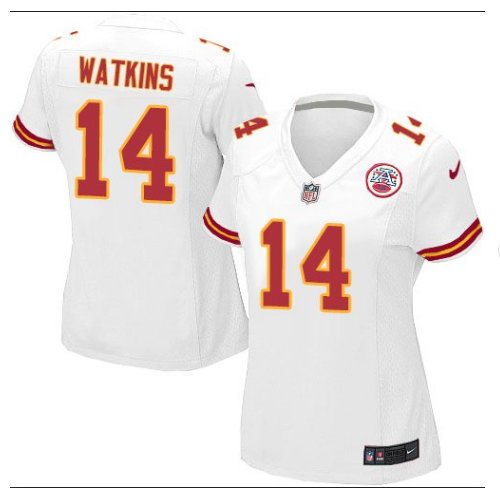 Women's KC chiefs #14 Sammy Watkins game jersey white
