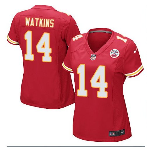 Women's KC chiefs #14 Sammy Watkins game jersey red