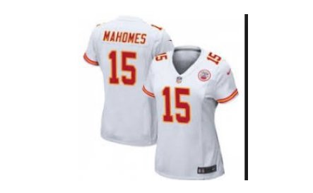 Women's KC Chiefs #15 Patrick Mahomes game jersey white