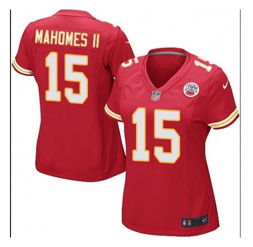 Women's KC Chiefs #15 Patrick Mahomes game jersey red