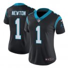 Women's Carolina Panthers #1 Cam Newton Black Limited football Jersey