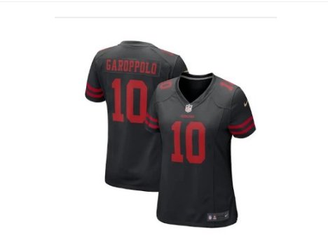 Women's San Francisco 49ers #10 Jimmy Garoppolo jersey black