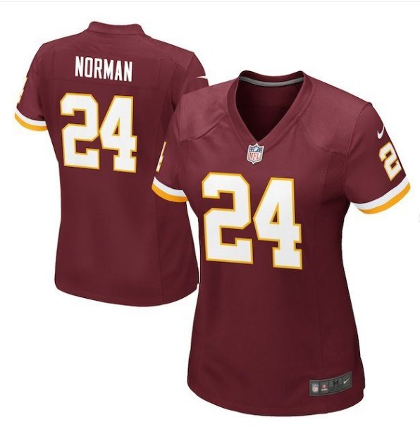 Women's Washington Redskins #24 Josh Norman game jersey red